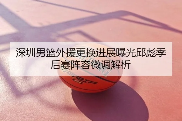 深圳男篮外援更换进展曝光邱彪季后赛阵容微调解析